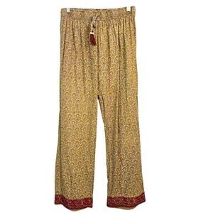 World Market Pull On Wide Leg Pants Size‎ S/M Boho Hippie Festival Loungewear